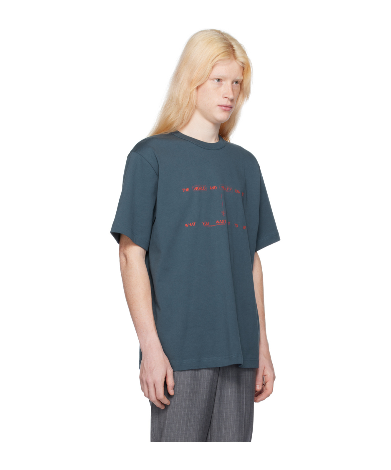 Helmut Lang Item O-neck Short-sleeved T-shirt In Blue