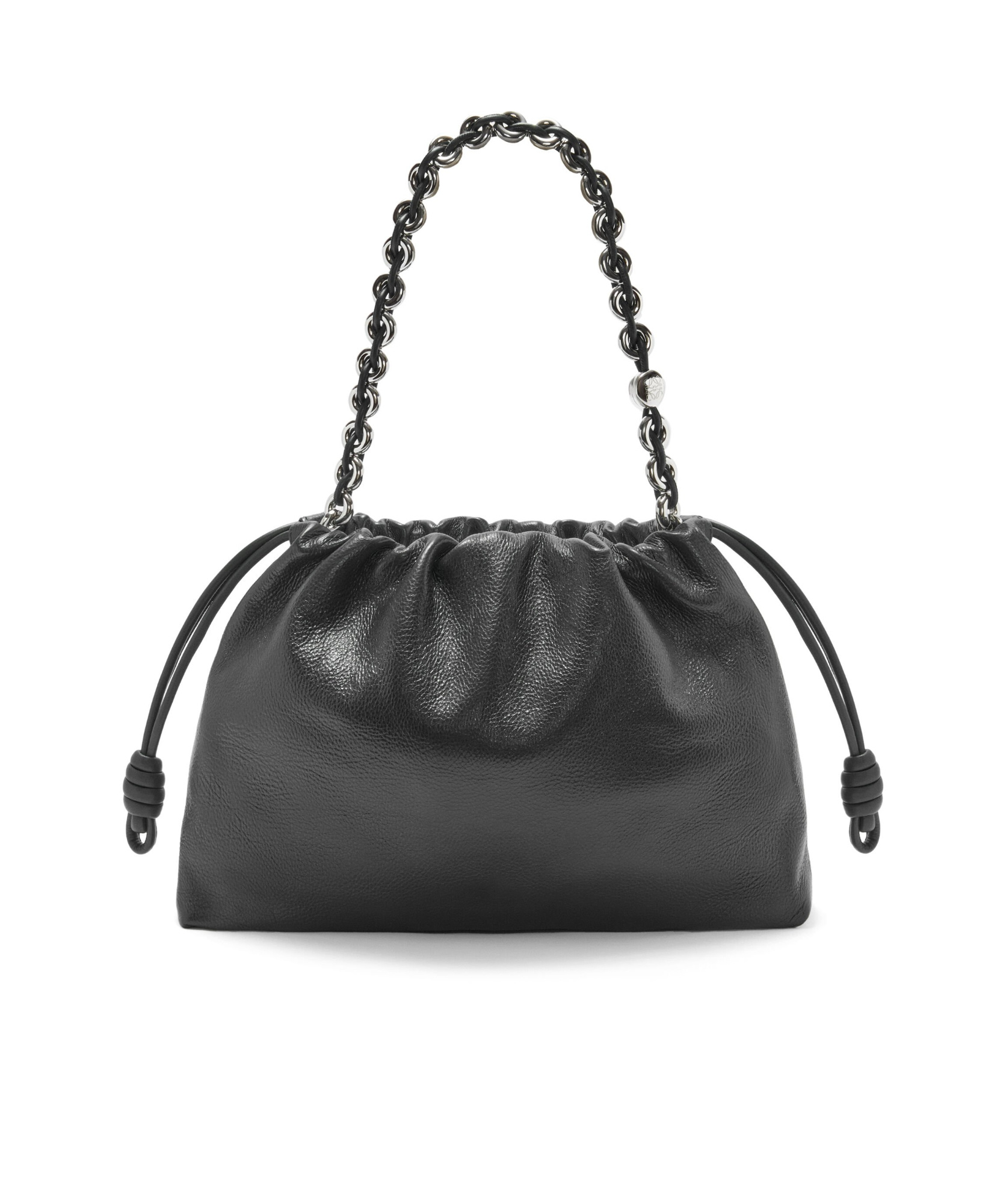 Shop Loewe Large Flamenco Purse In Deerskin In Black