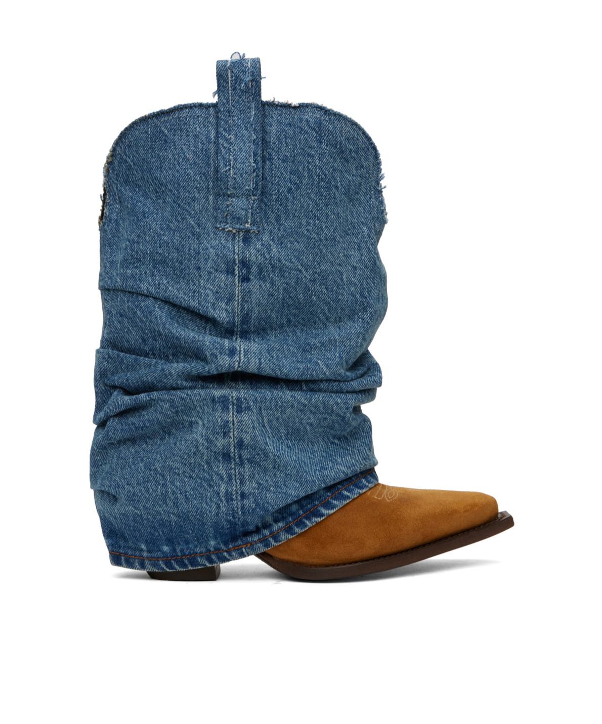 R13 Square Toe Mid-calf Boots