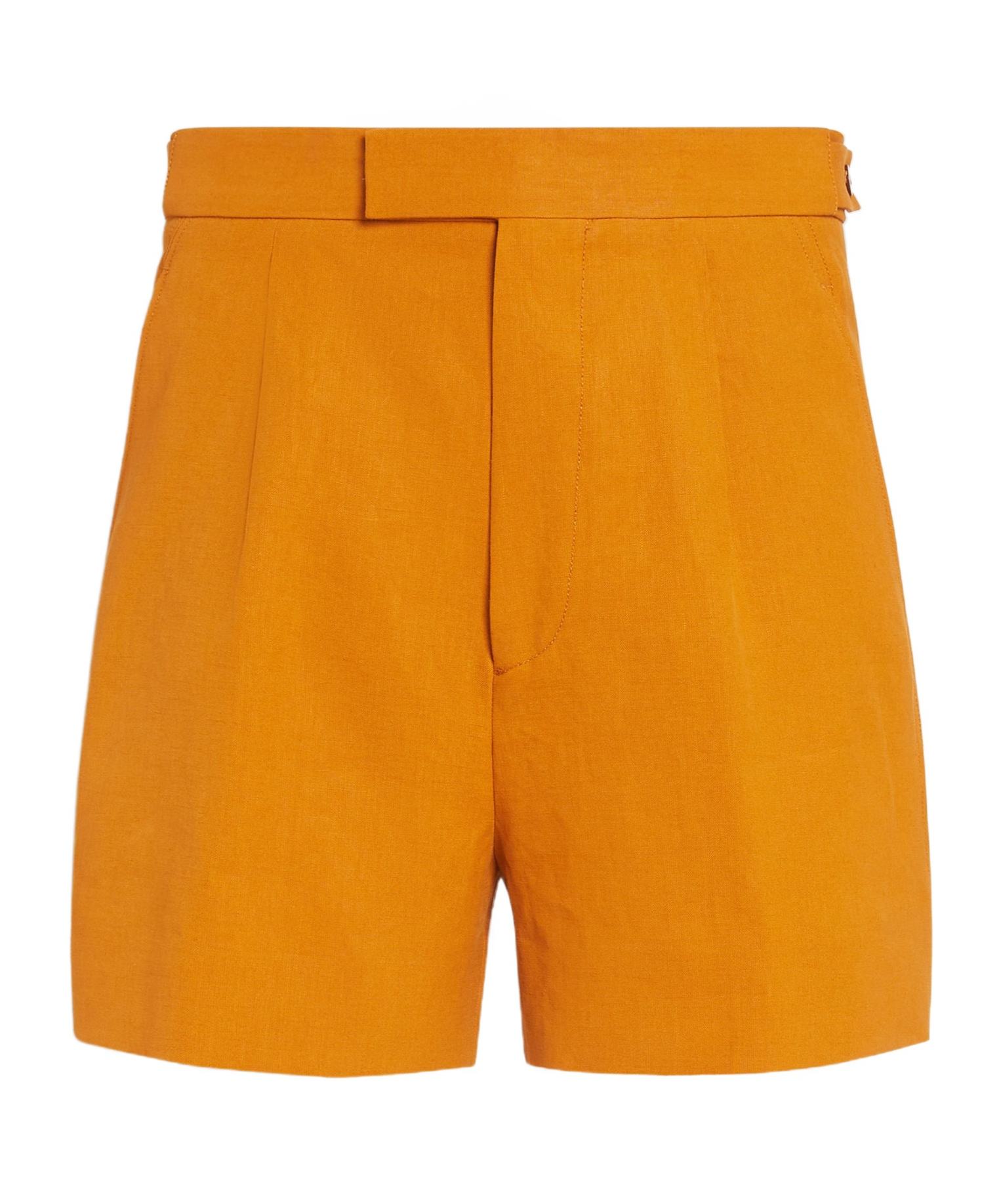 Zegna 232 Road Brand Mark Mid Length Swim Trunks In Orange