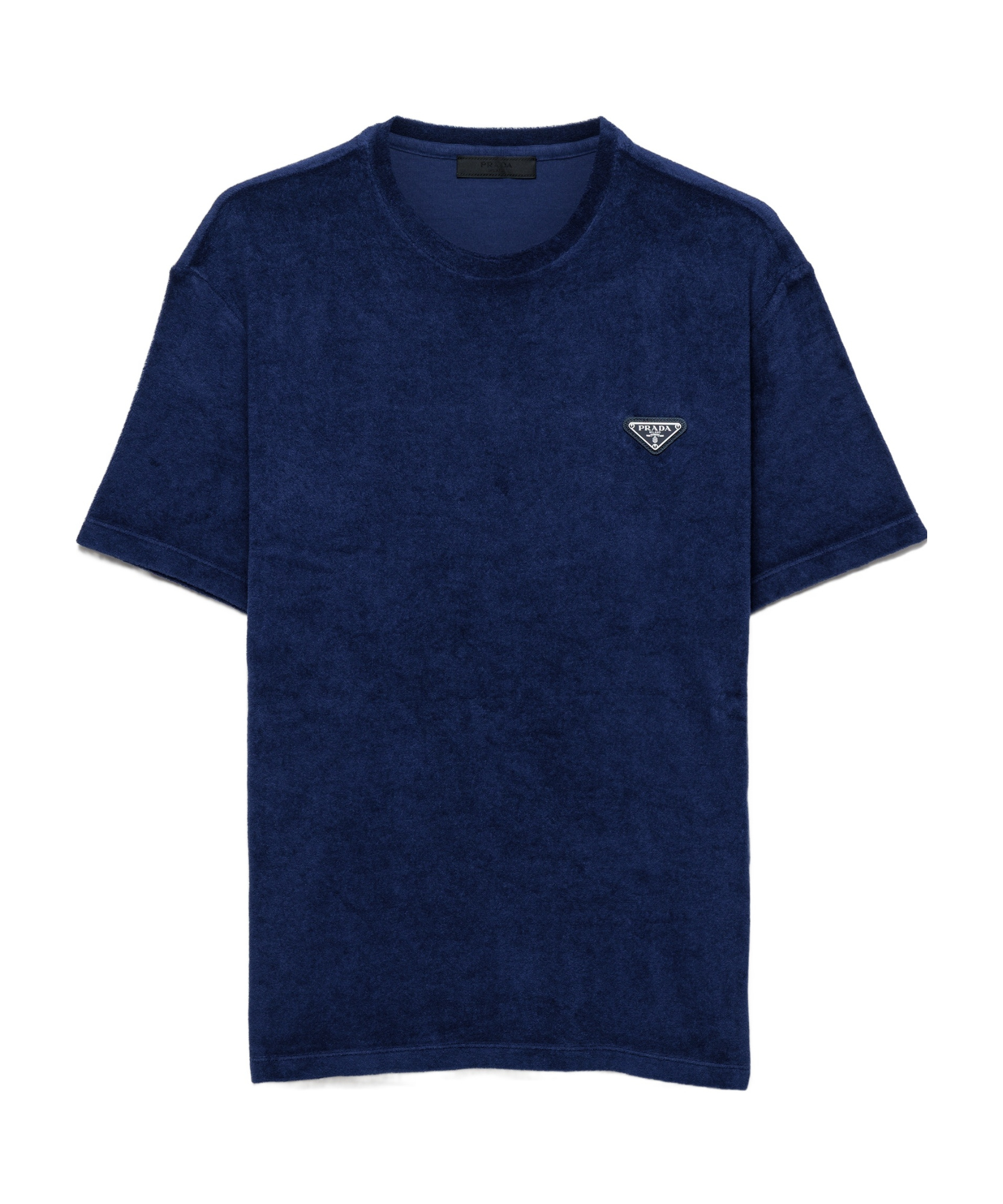 Prada T-shirt Aus Frottee In Blue