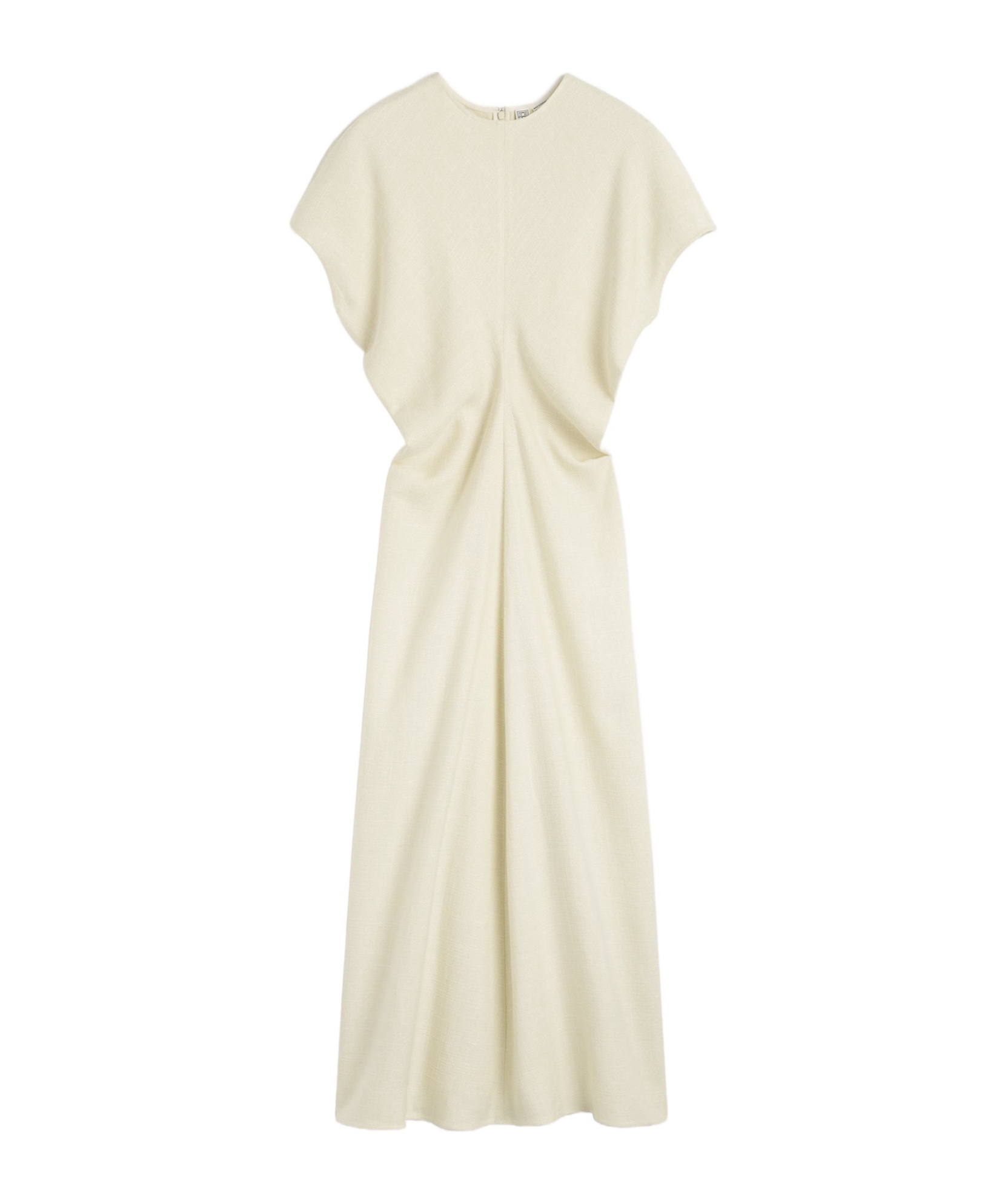 Totême Crinkle Slouch Waist Dress In Yellow
