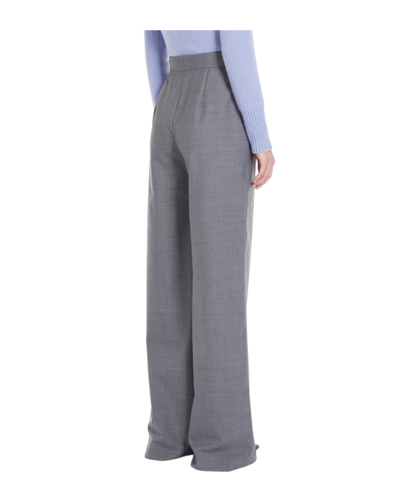 Max Mara Pocket Casual Pants In Gray
