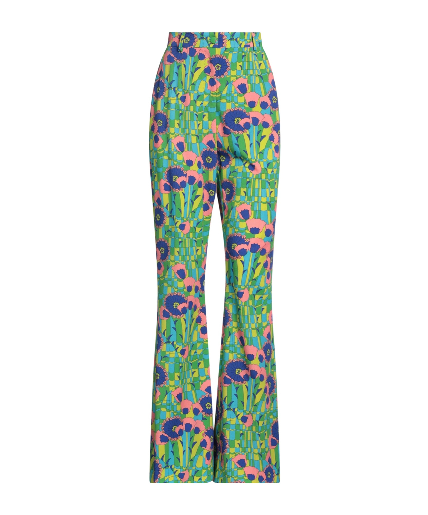 Dolce & Gabbana Printed Flared Pants In Green