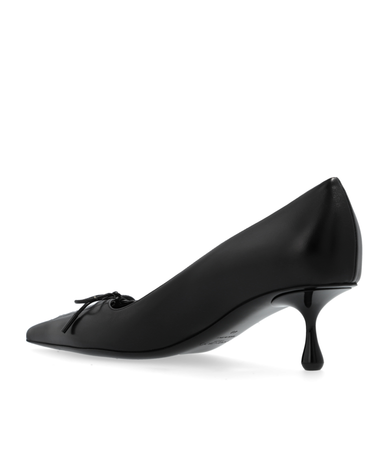 Jimmy Choo Scarlett Leather Lace-up Kitten Heel Pumps In Black