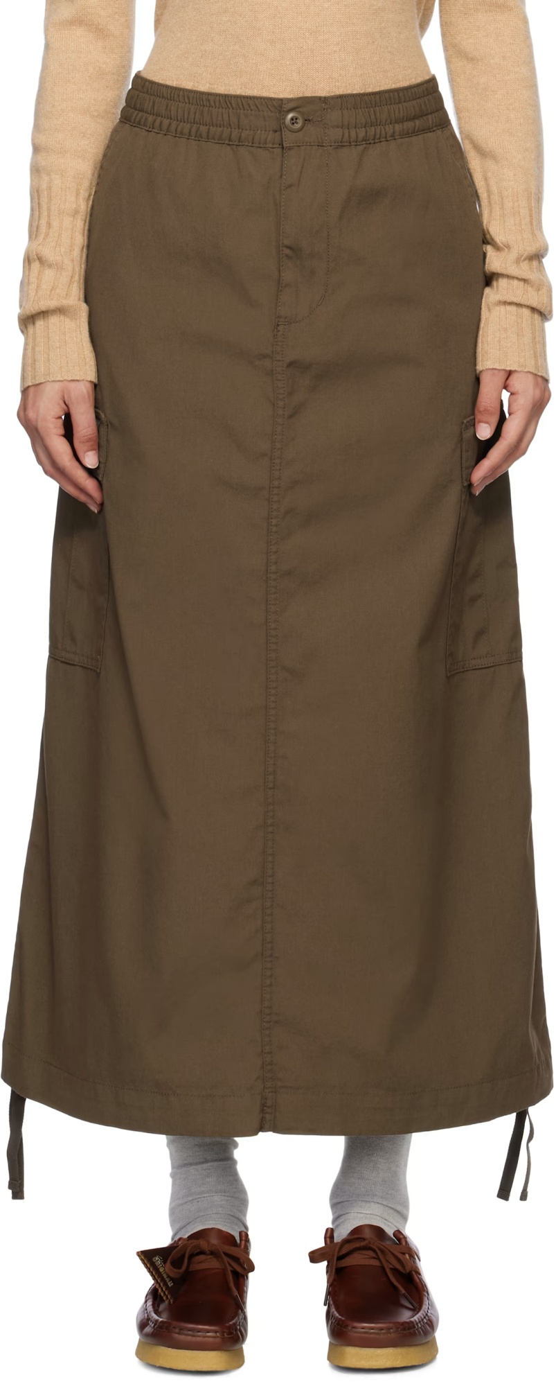 Carhartt Cargo Maxi Skirt In Brown