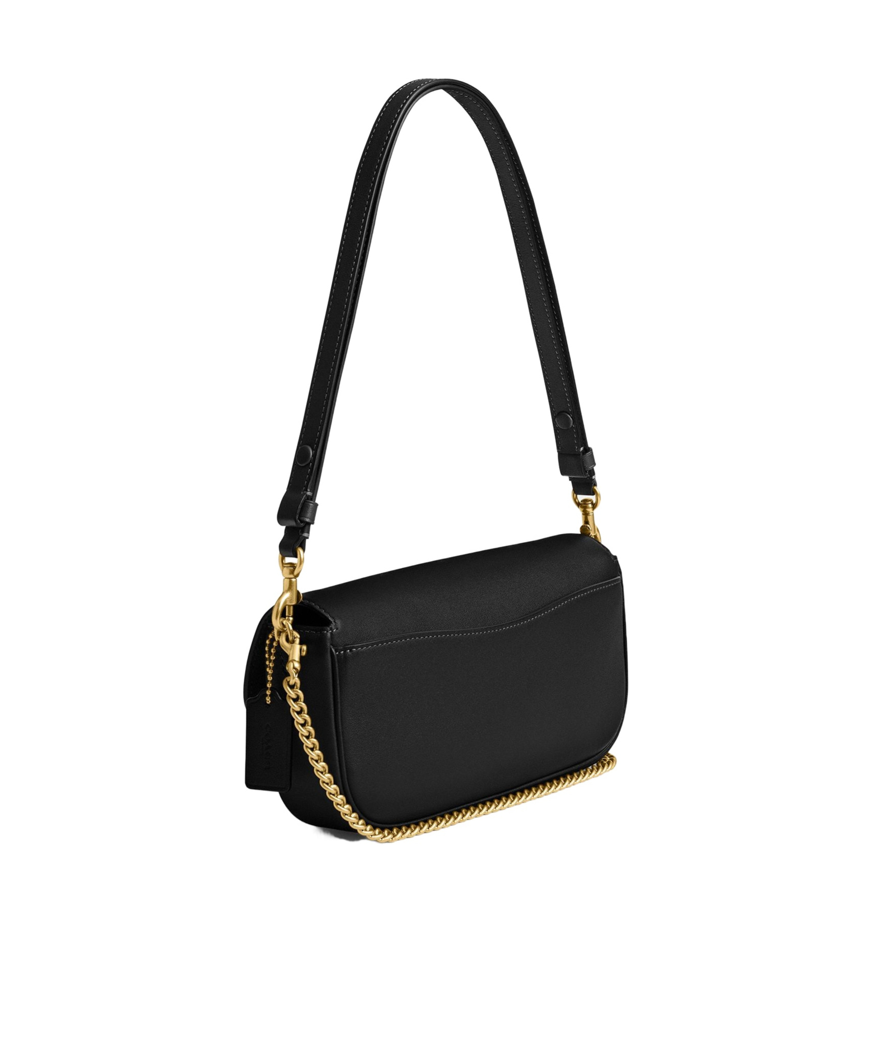 Coach Brook Flap Chain Bag In Black