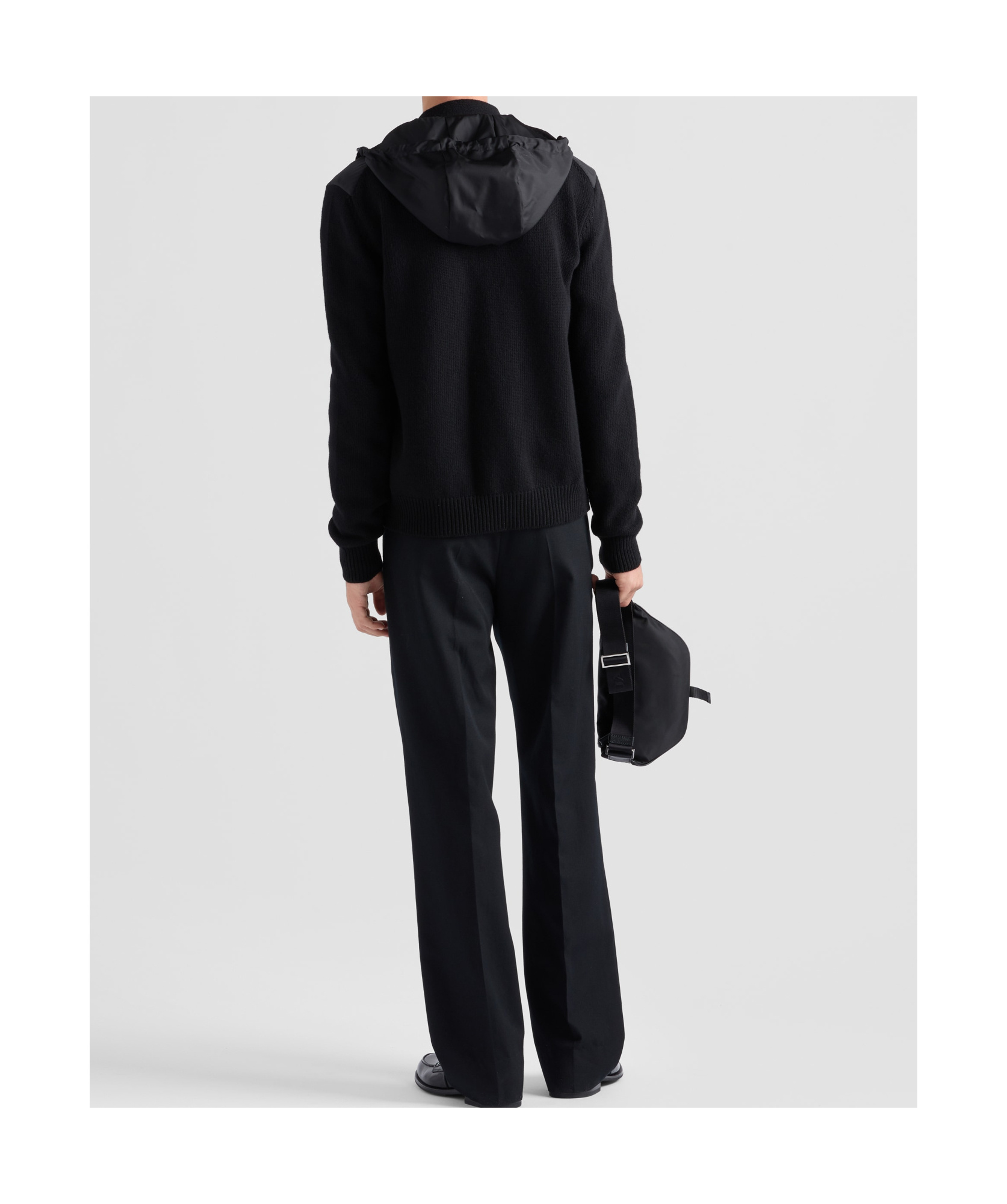 Prada Cashmere And Wool Cardigan In Black
