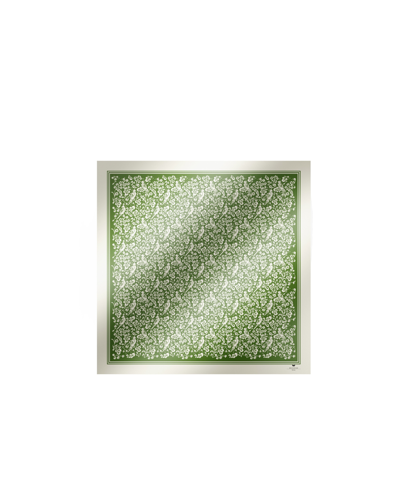 Weekend Max Mara Square Silk Scarf In Green