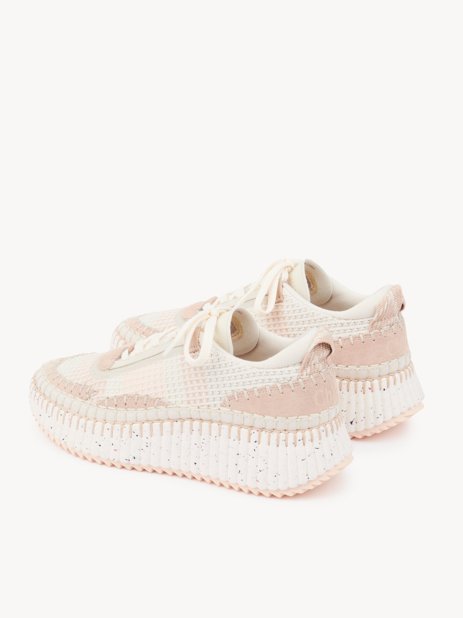Chloé Nama Mesh Platform Sneakers In Multi