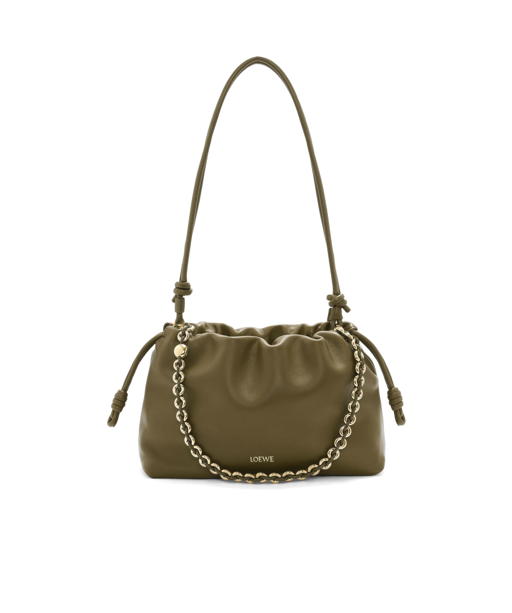 Shop Loewe Flamenco Purse Bag In Mellow Nappa Lambskin In Green