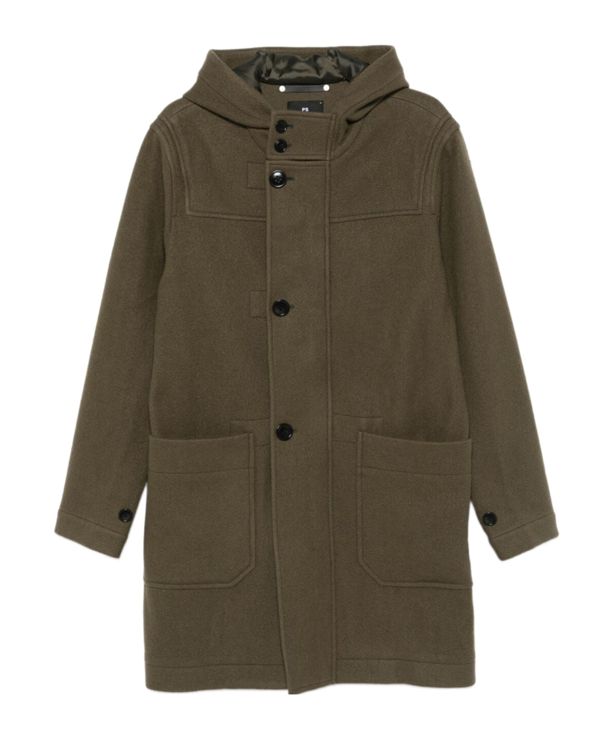 Ps By Paul Smith Hooded Coat In Gray