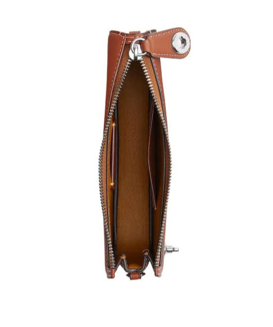 Coach Penn Shoulder Bag In Silver/burnished Amber