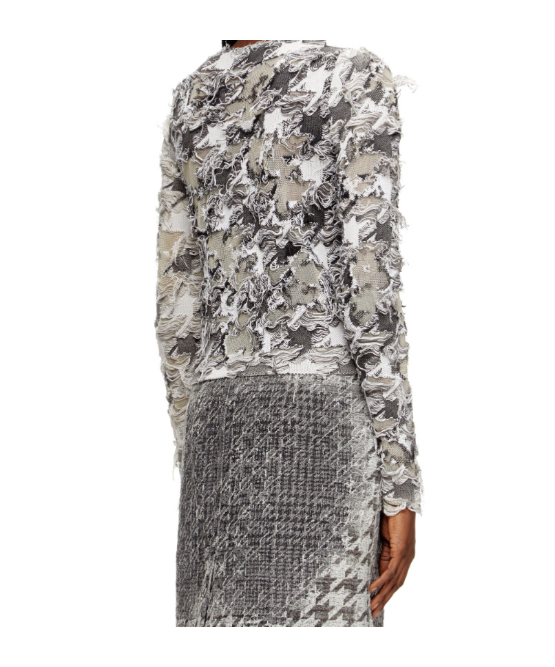 Diesel Houndstooth Jacquard Cardigan In Multi