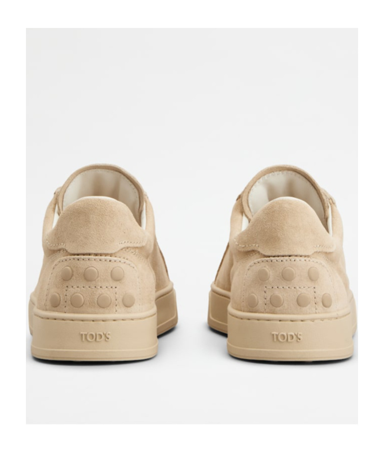 Tod's Suede Leather Sneakers In Beige
