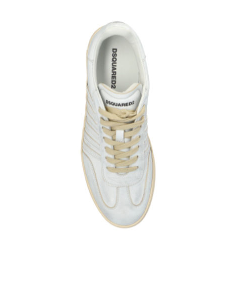 Dsquared2 Fighter Low-top Round Toe Sneakers In White