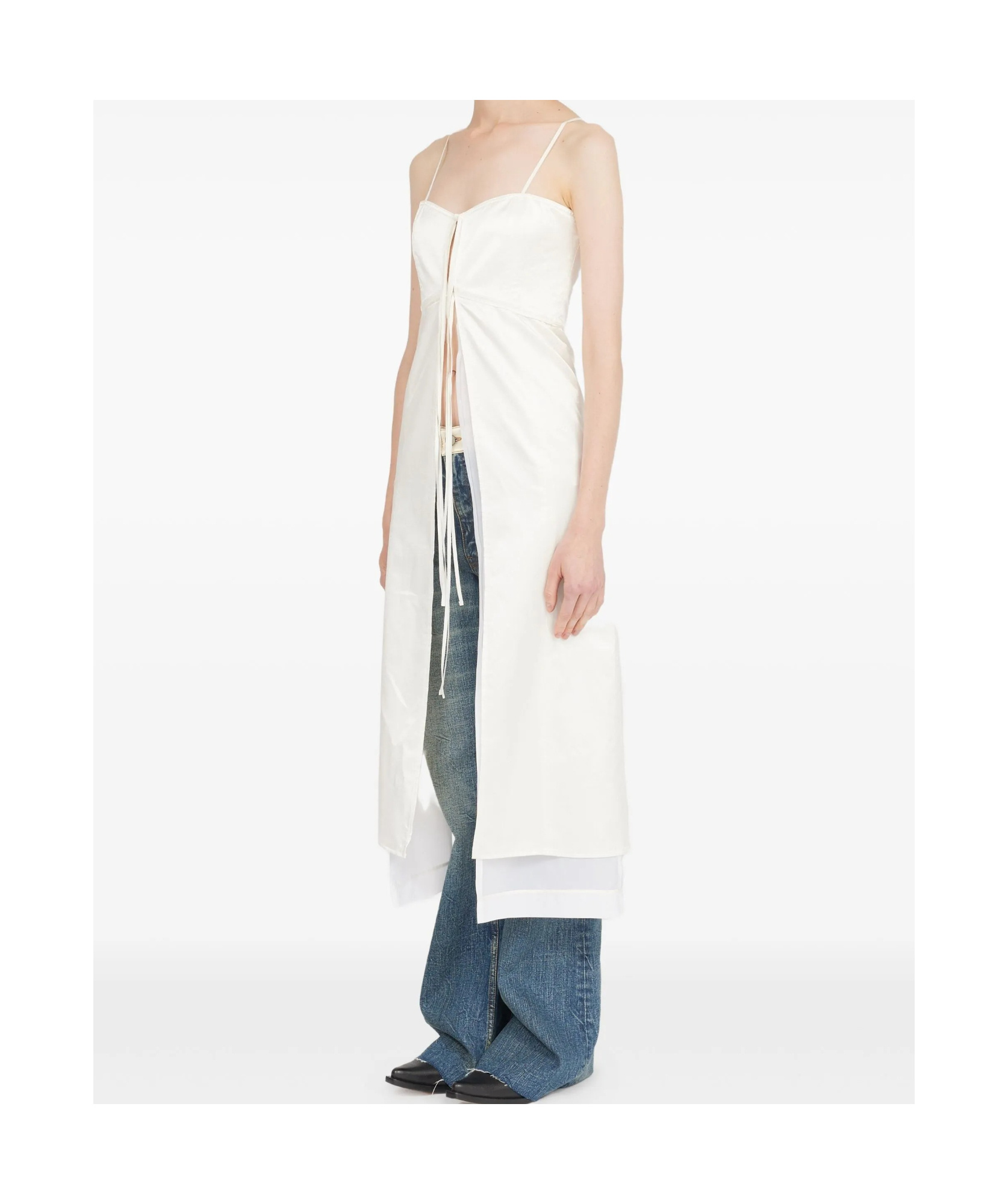 Shop Mm6 Maison Margiela Sleeveless Midi Dress
