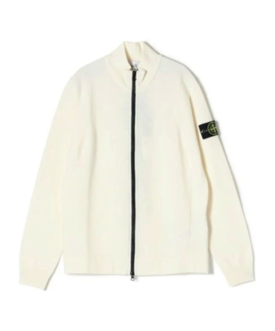 Stone Island Off-white 5100062 Stretch Rws Wool Sweatshirt In White