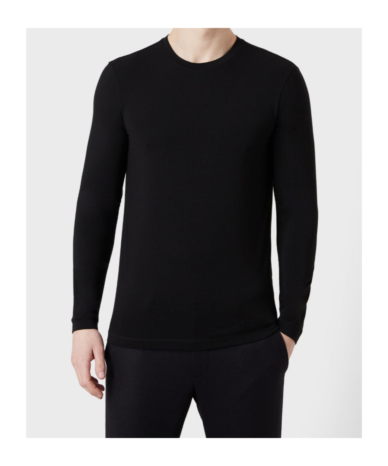Giorgio Armani Viscose Blend T-shirt In Black