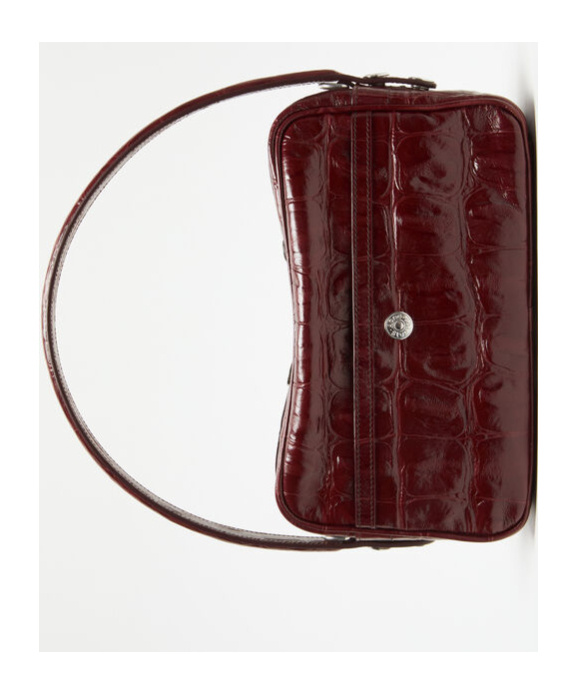 Acne Studios Camero Party Crossbody Bag In Wine Red