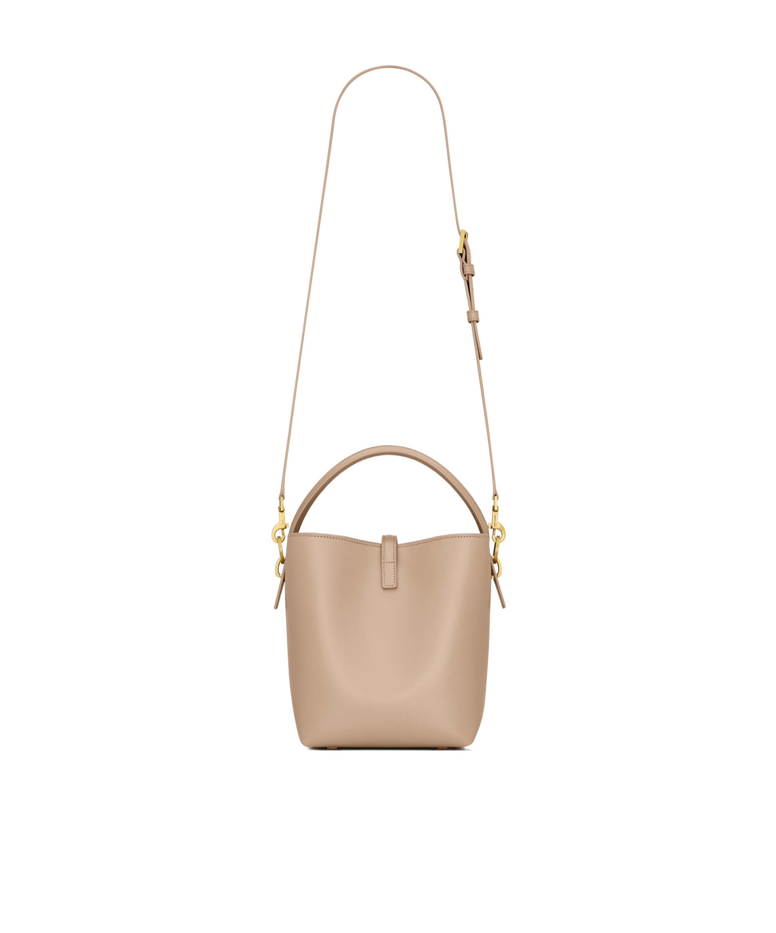 Saint Laurent Le 37 Small In Shiny Leather In Brown