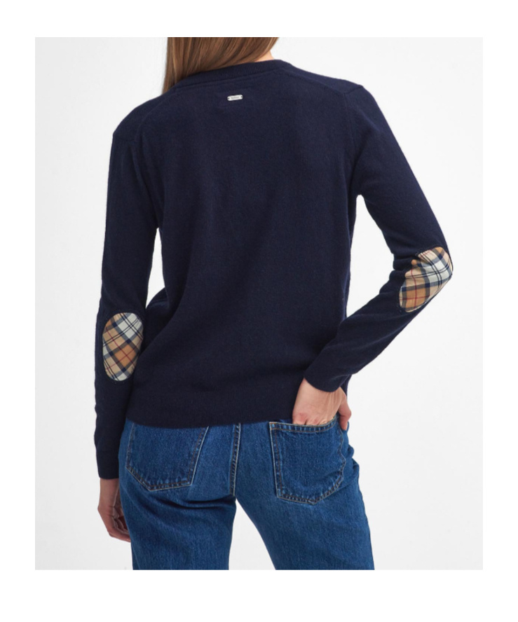 Barbour Wool Blend Cardigan In Blue