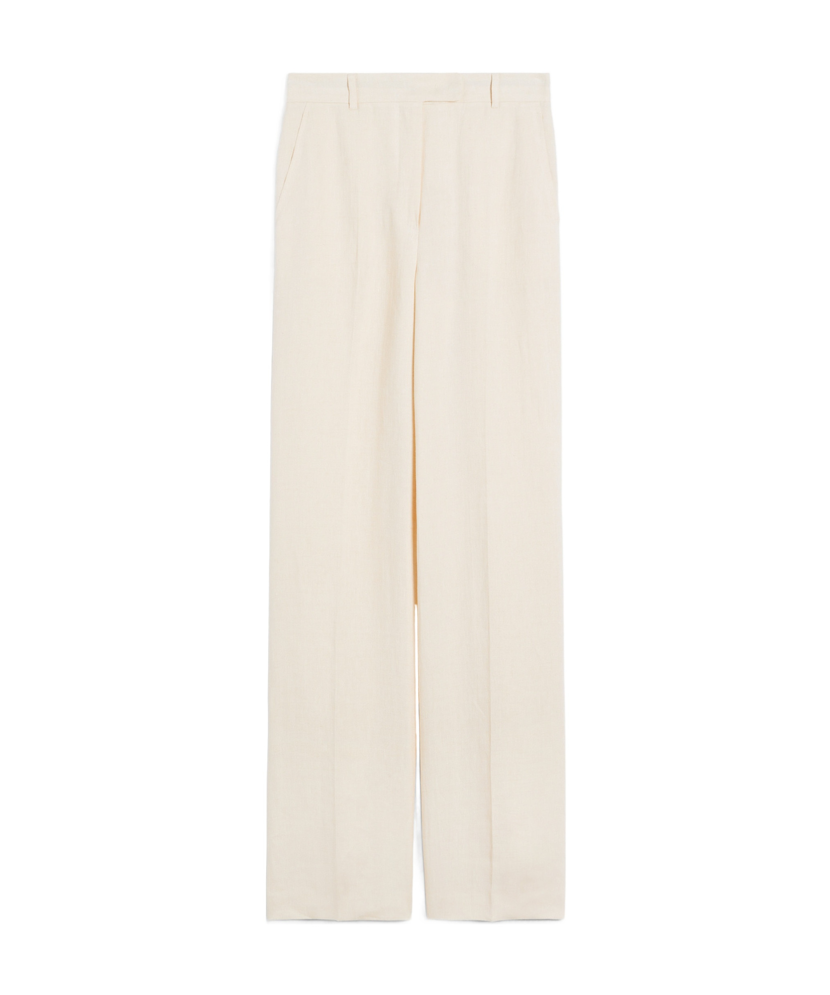Max Mara Studio Butter Linen Trousers In Beige