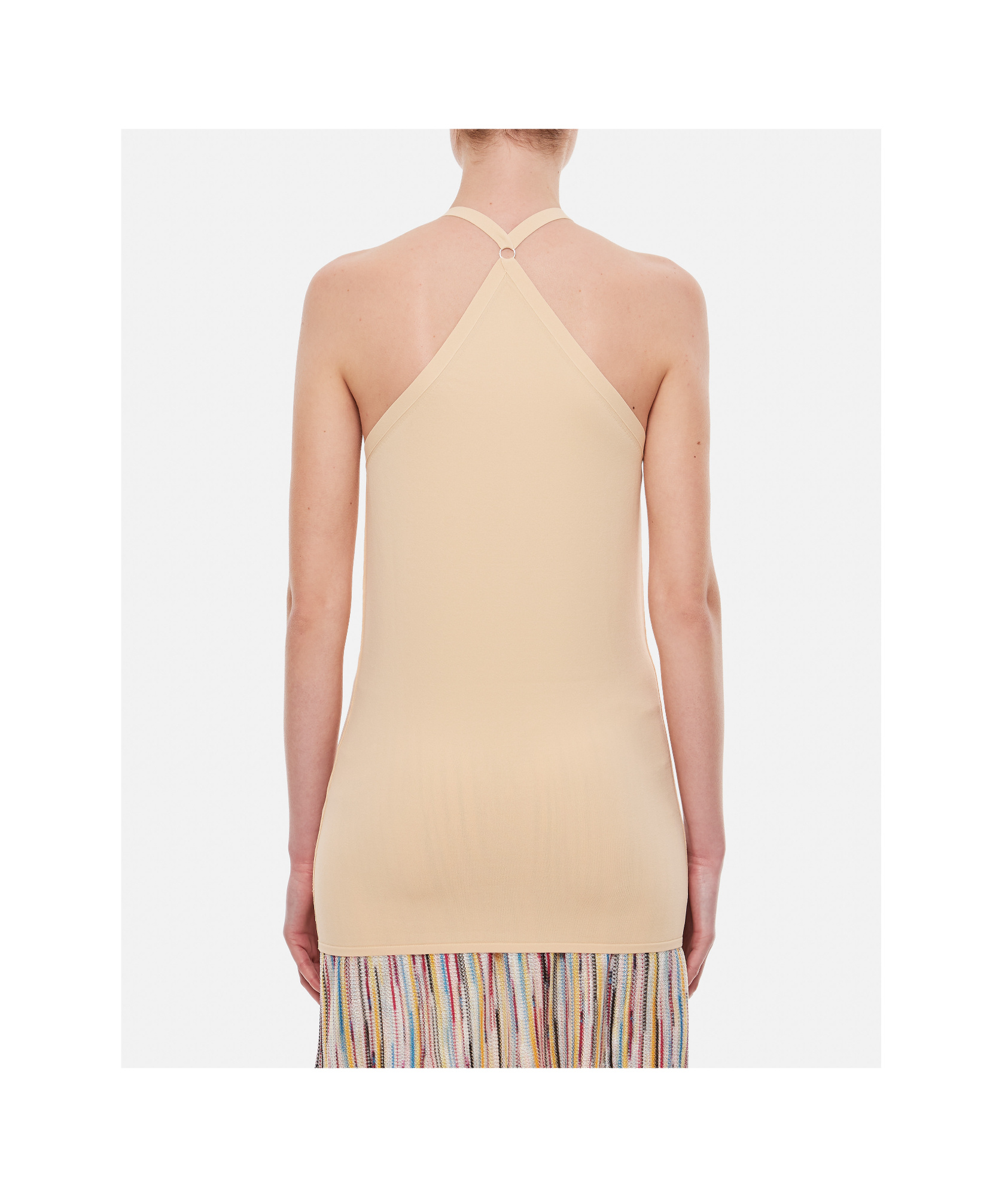 Quira Viscose Dancer Tank Top In Nude