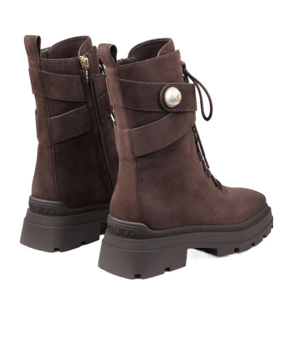 Jimmy Choo Noemi 45 Ankle Chunky Sole Boots In Brown