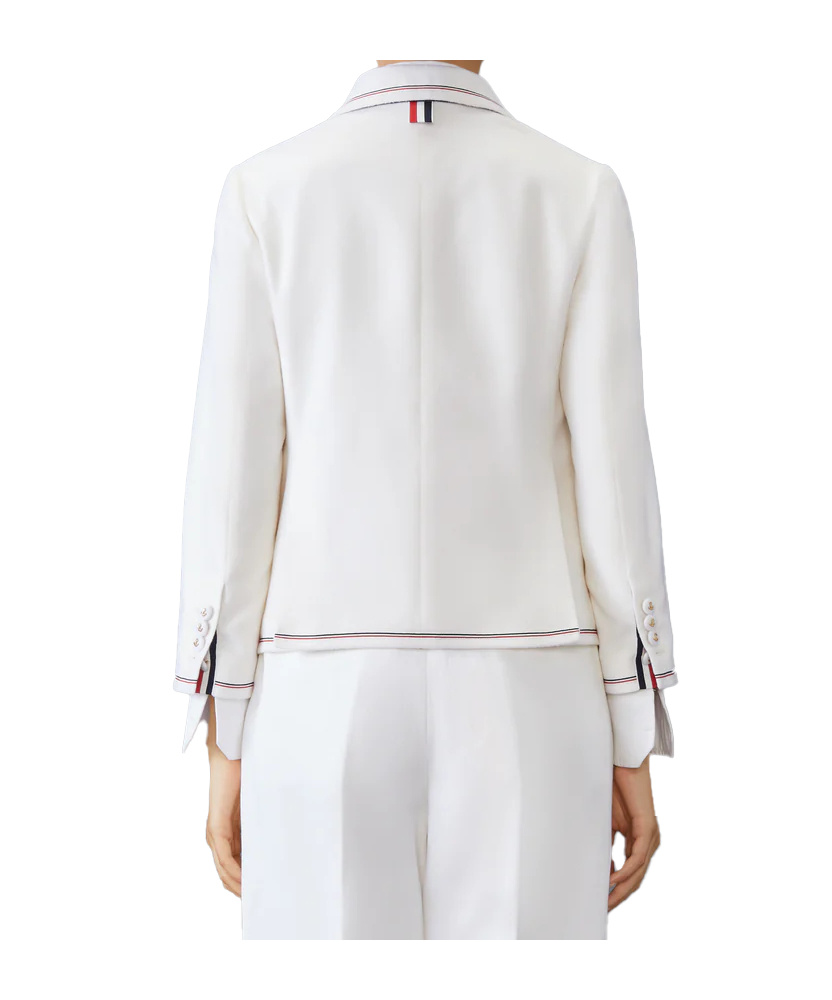 Thom Browne Cashmere High Armhole Sportcoat In White