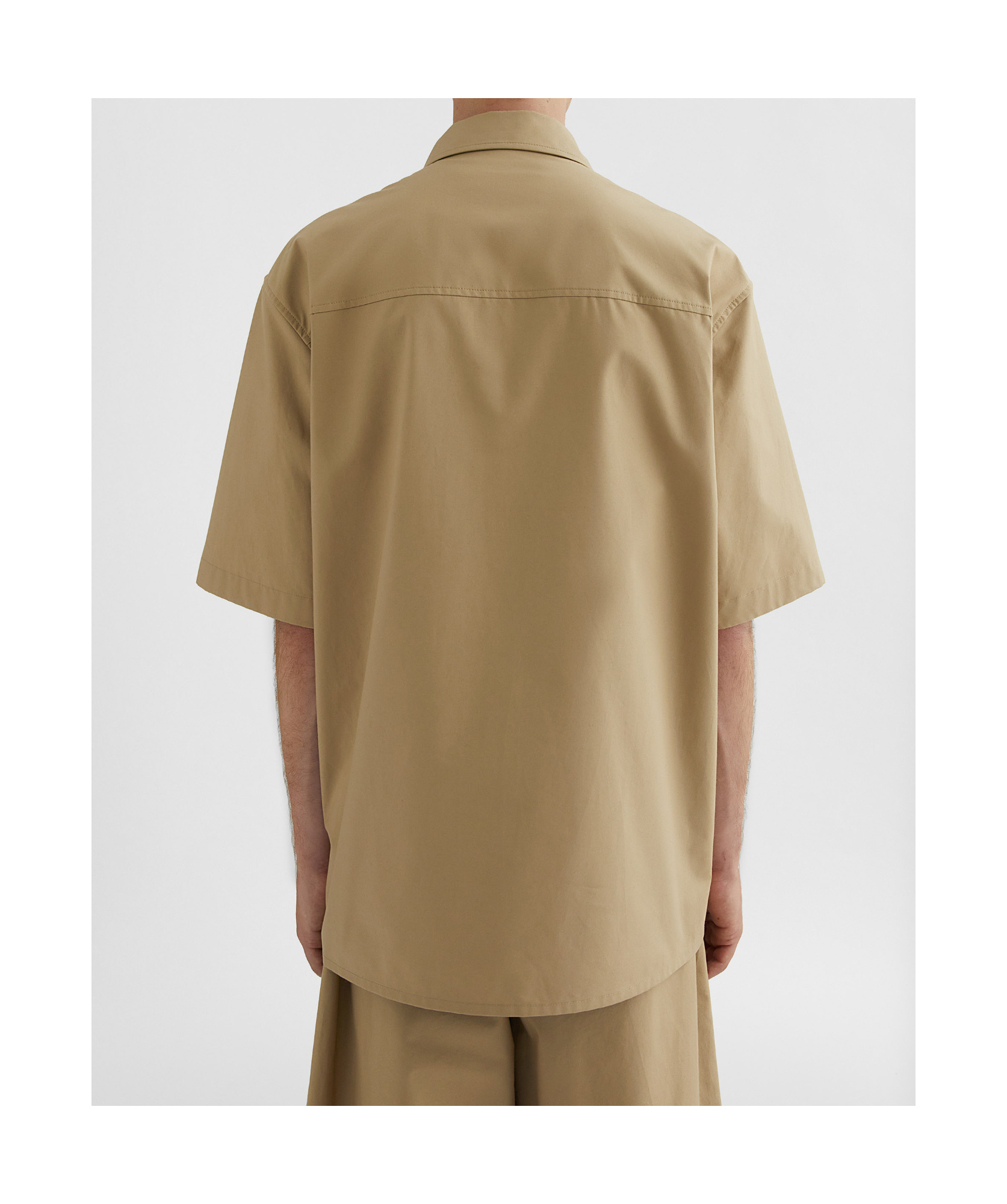 Jil Sander Short-sleeved Organic Cotton Shirt In Green
