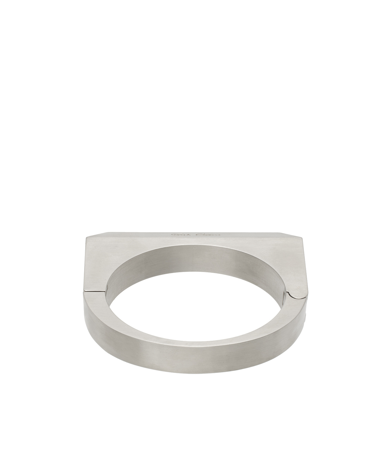 Rick Owens Beveled Logo Bracelet In White