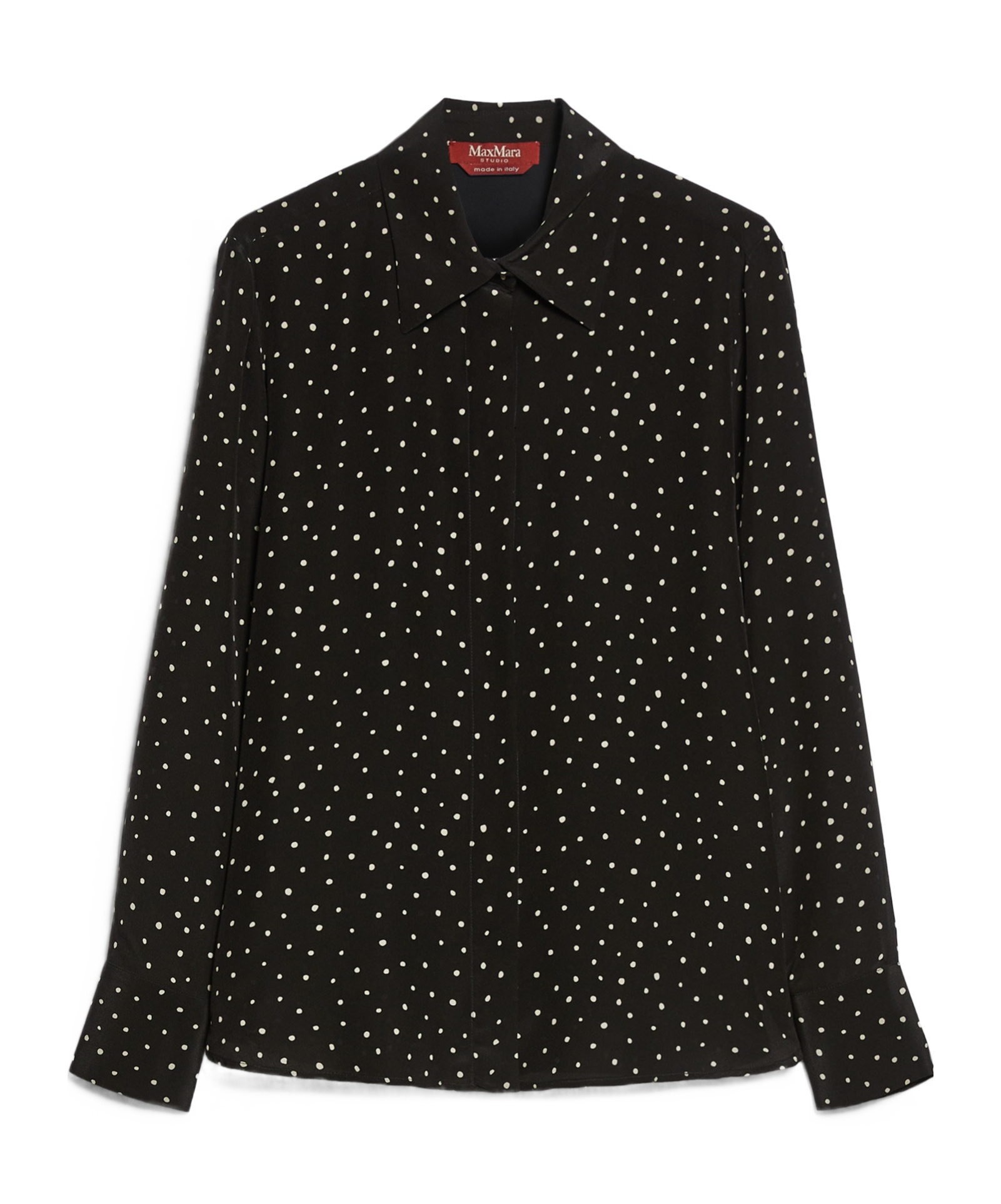 Max Mara Studio Pagine Silk Printed Skirt In Black