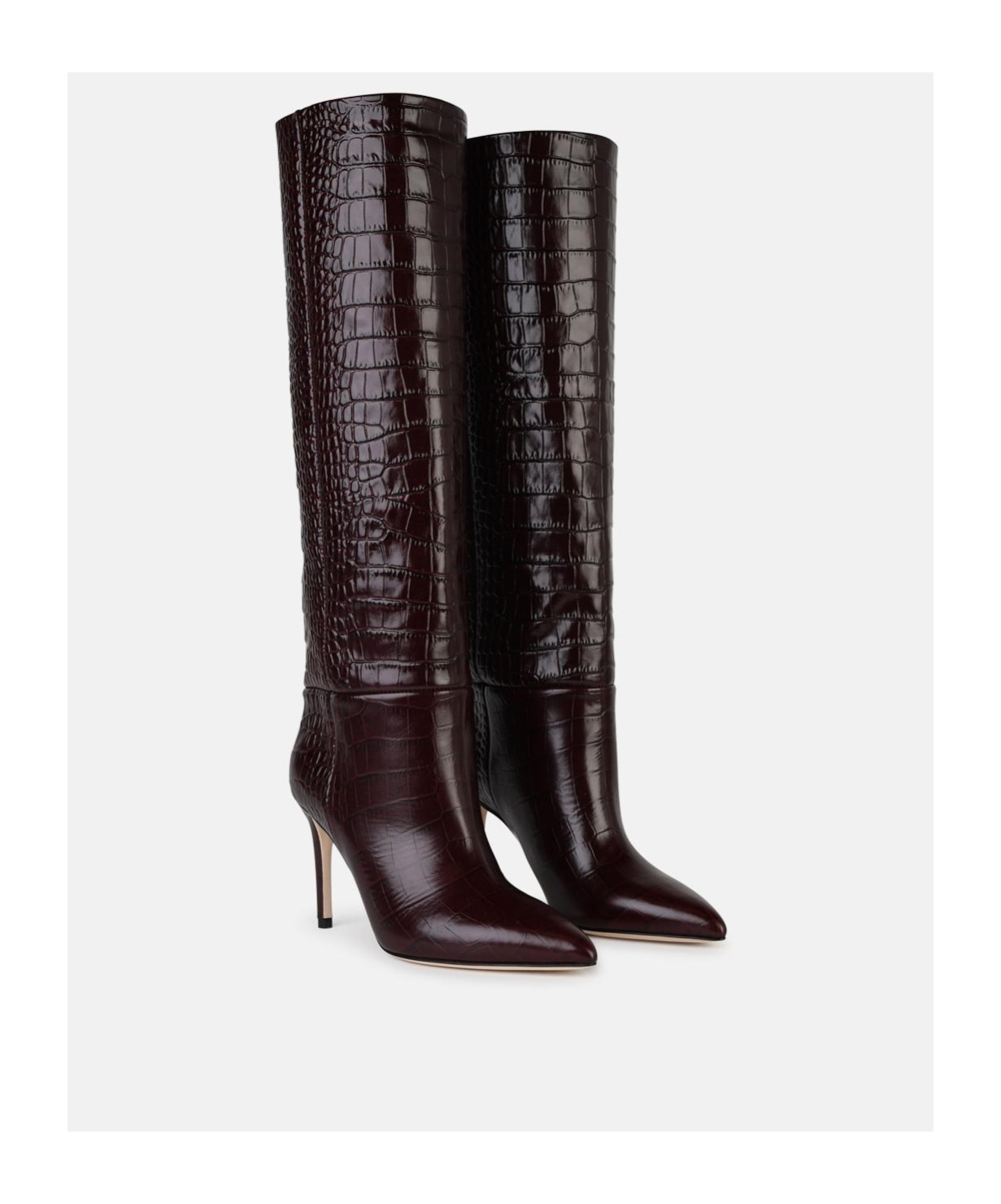 Paris Texas 100mm Crocodile-embossed Stiletto Boots