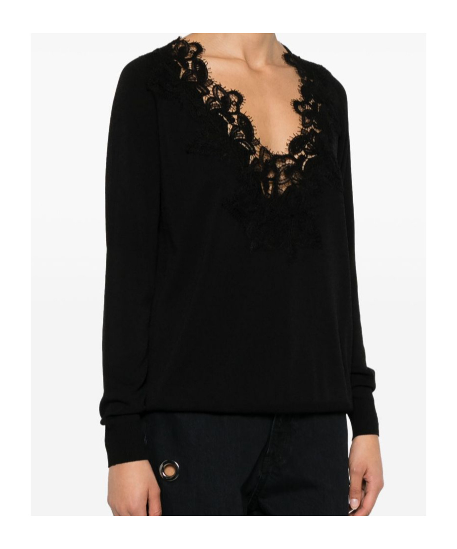 Ermanno Firenze Long-sleeved Sweater In Black