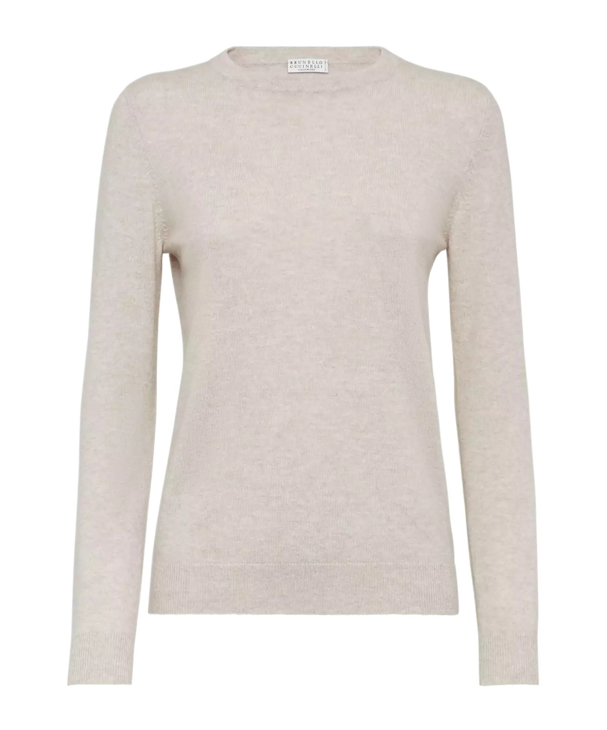 Brunello Cucinelli Round-collar And Long-sleeved Sweater In White