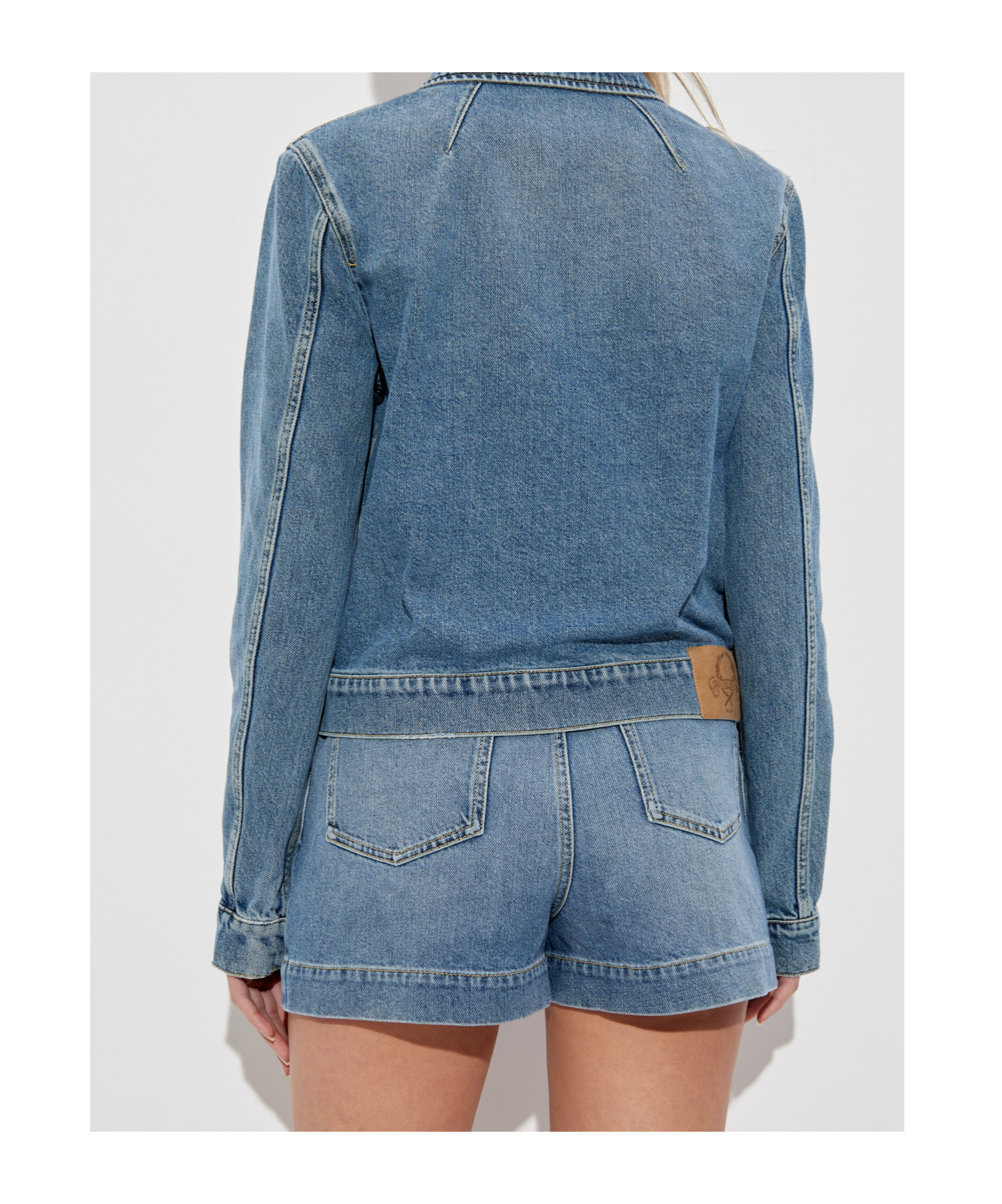 Moschino Buttoned Denim Jacket In Blue