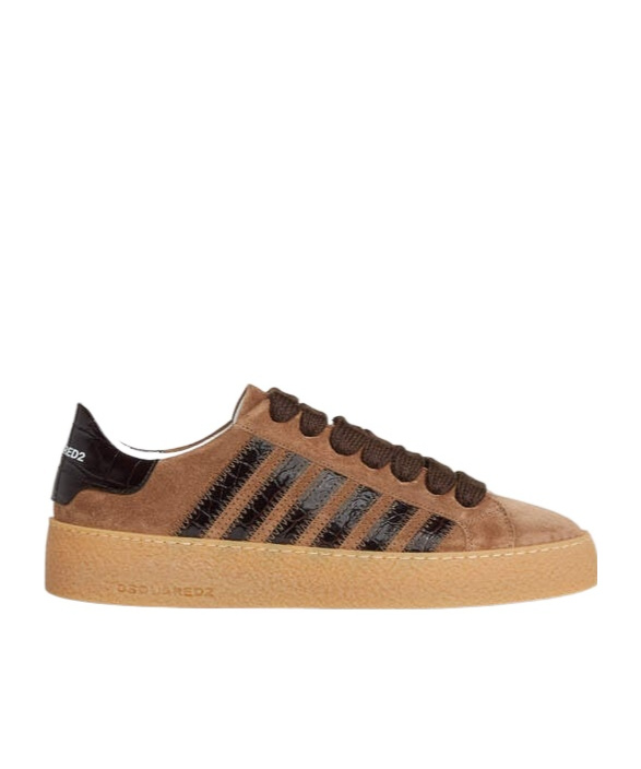 Dsquared2 Lace-up Low-top Casual Shoes In Brown