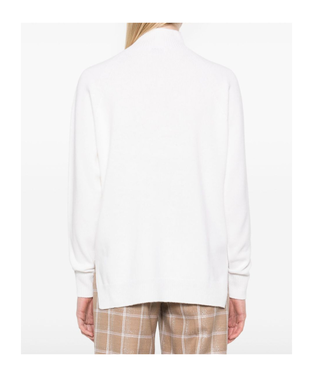 Shop Peserico Long-sleeved Sweater In White