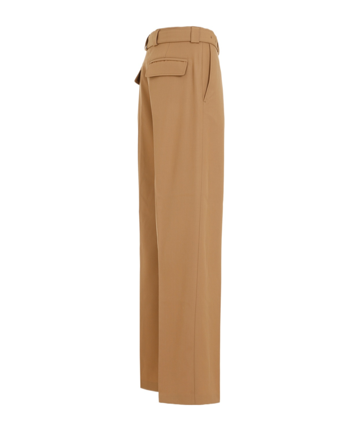 Dries Van Noten Belted Straight-leg Wool-blend Pants In Brown