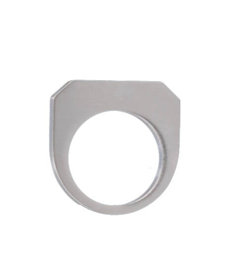 Rick Owens Logo Detail Ring In Gray