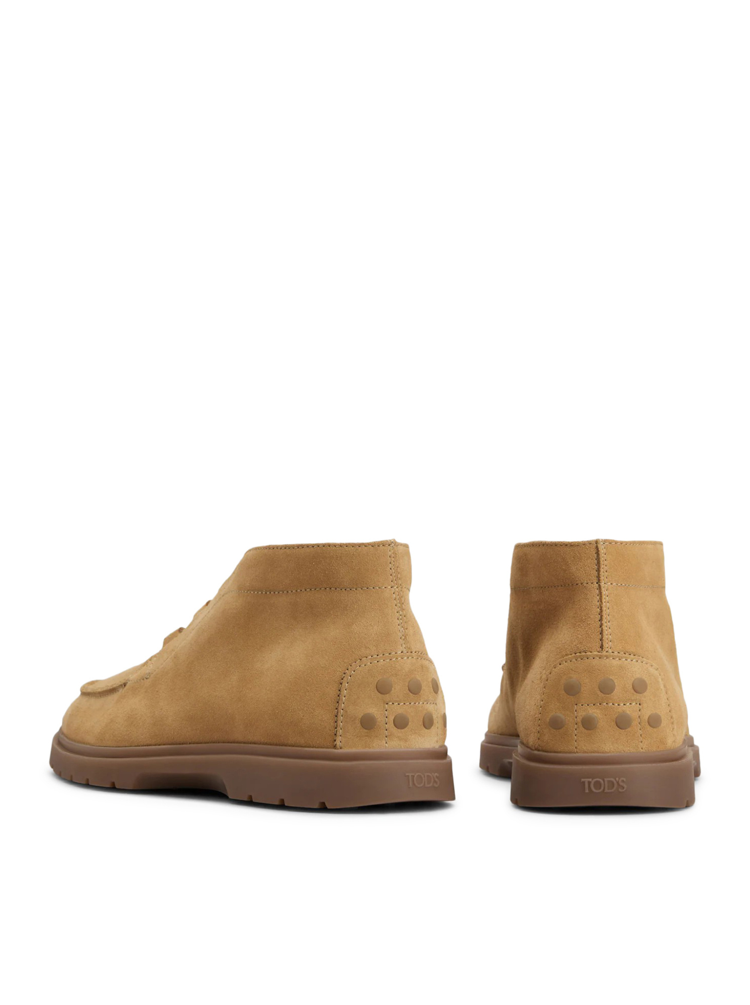 Tod's Suede Elastic-lace Desert Boots In Brown