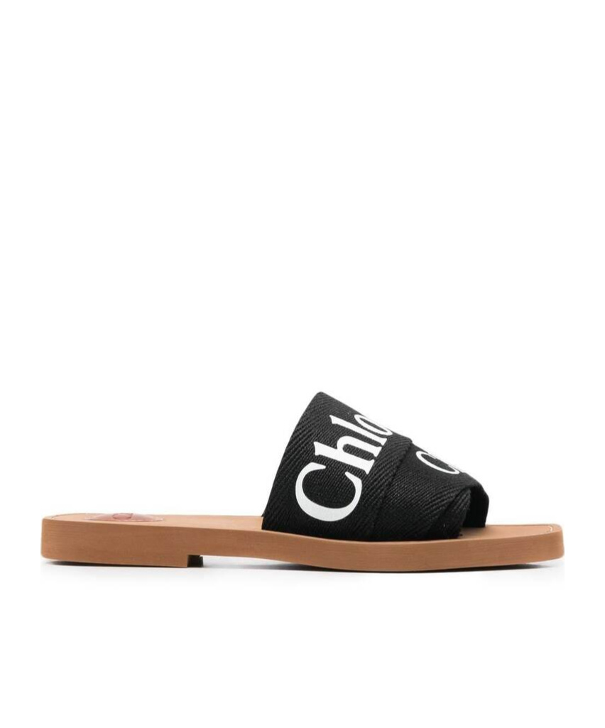 Shop Chloé Open-toed Slippers In Black