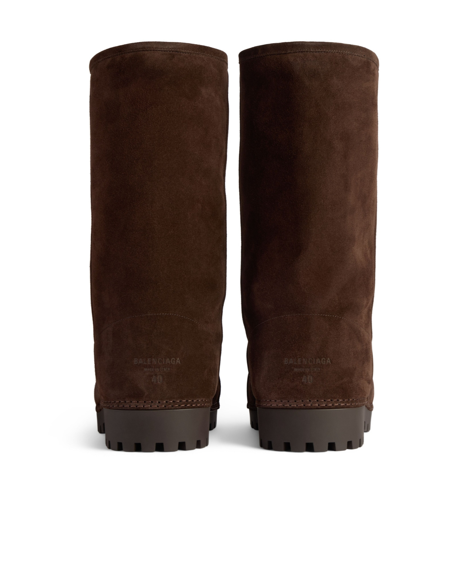 Balenciaga Alaska Suede Knee-high Boots In Brown