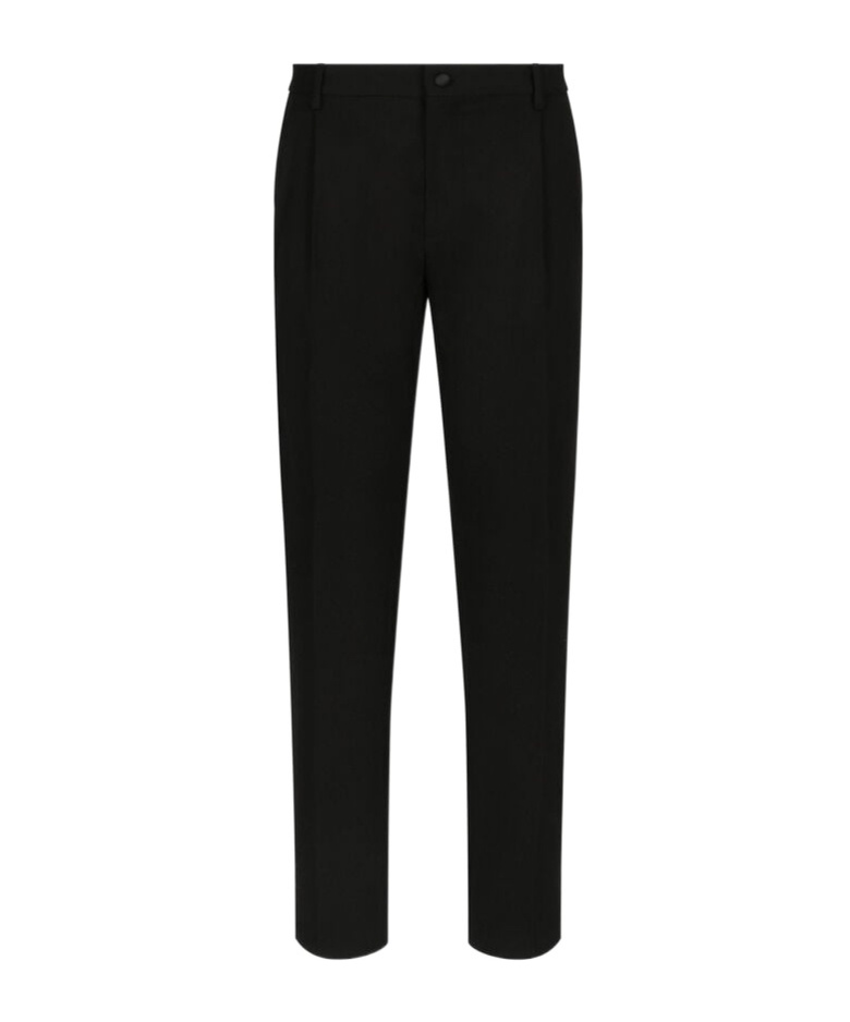 Dolce & Gabbana Men's Wool Trousers In Black