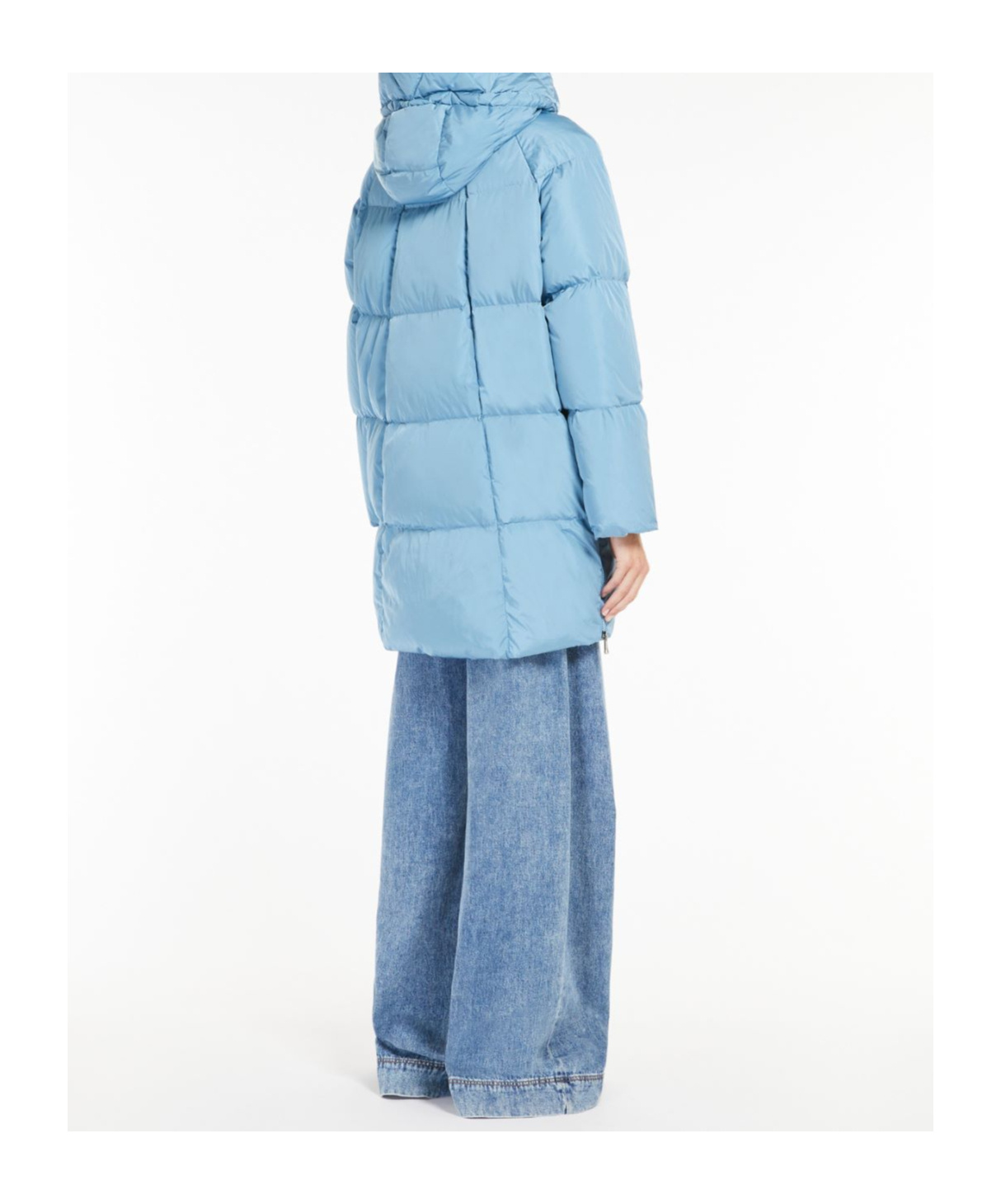 Weekend Max Mara Long-sleeved Down Jacket In Blue