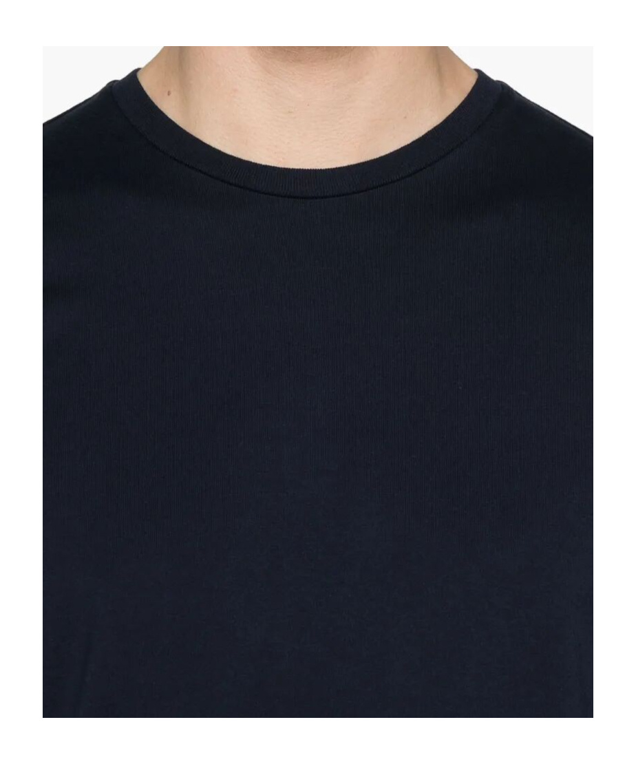 Roberto Collina Crew Neck Cotton T-shirt Clothing In Navy