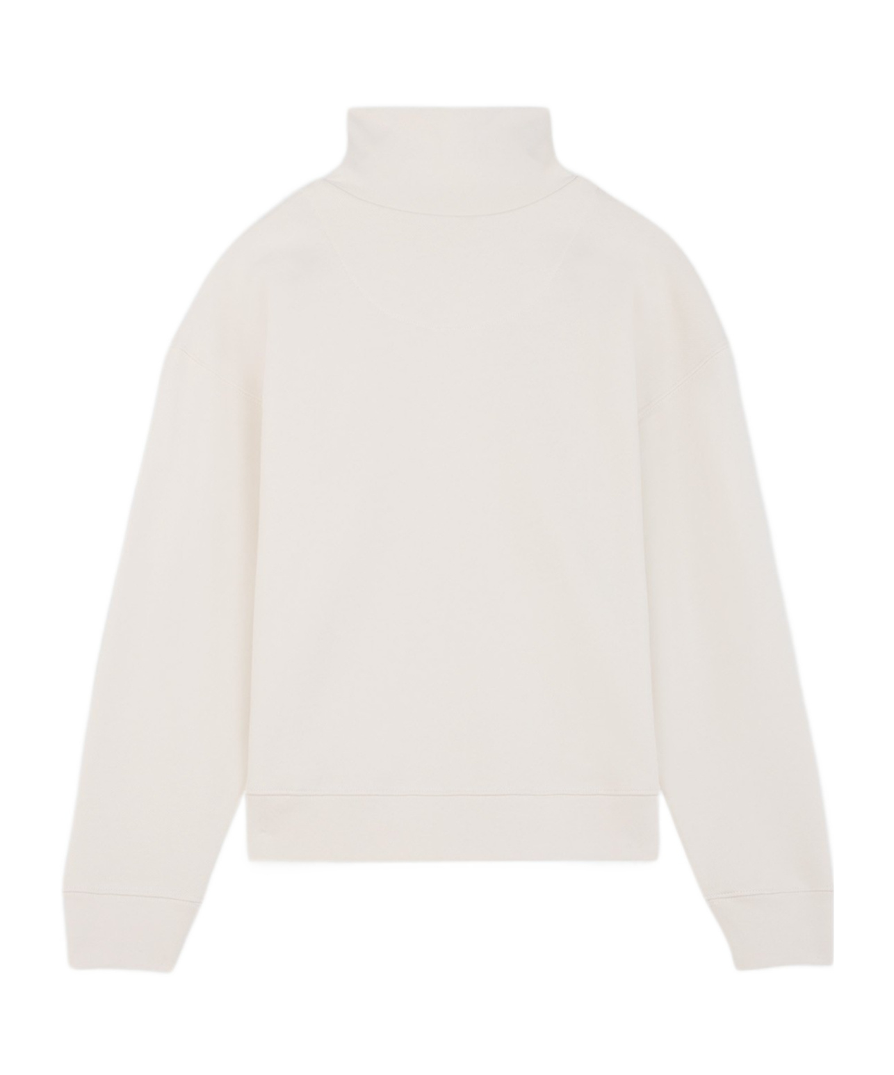 Maison Kitsuné Profile Fox-embroidered Half-zip Sweatshirt In White
