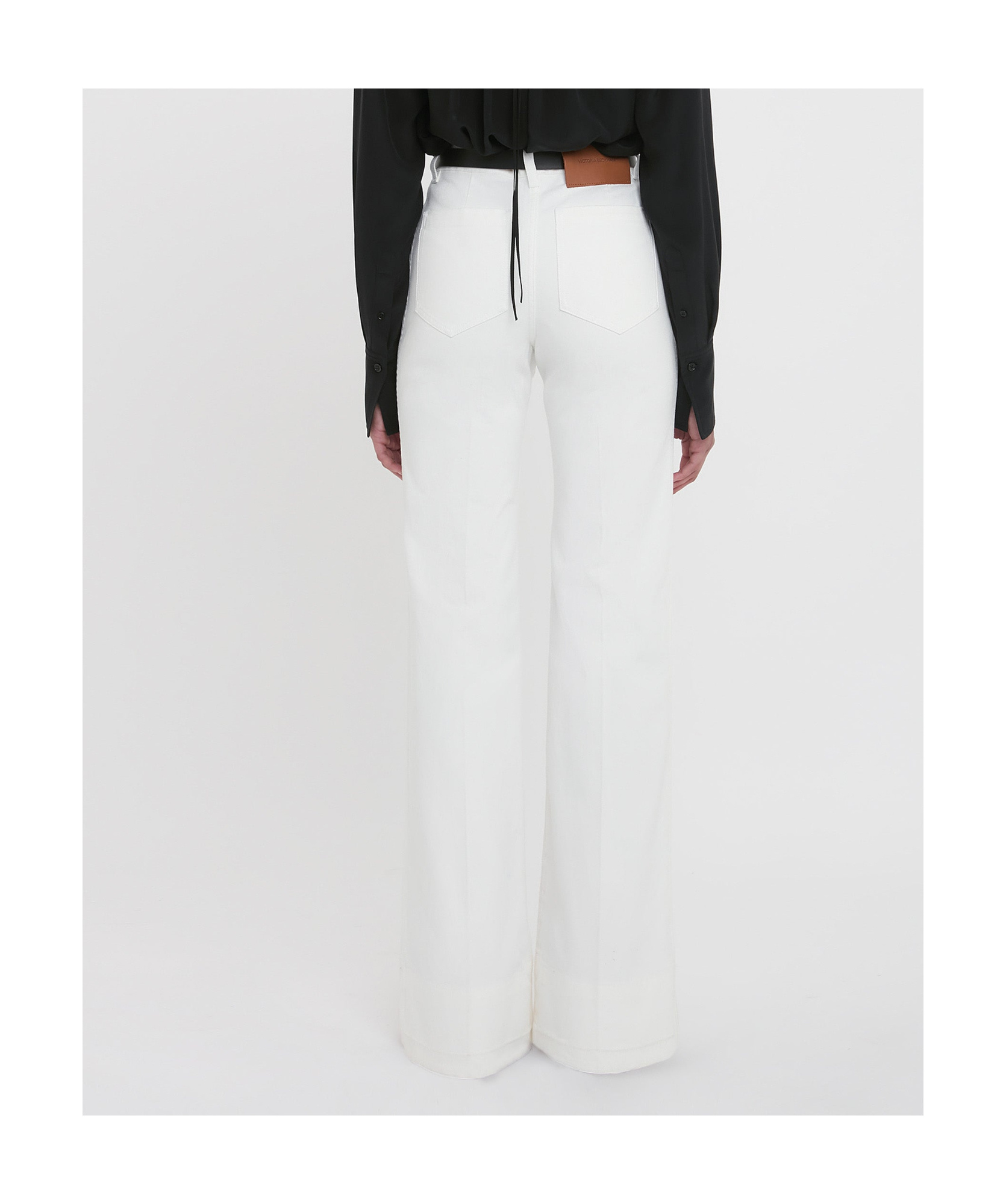 Victoria Beckham Alina Rigid Straight-leg Jeans In White
