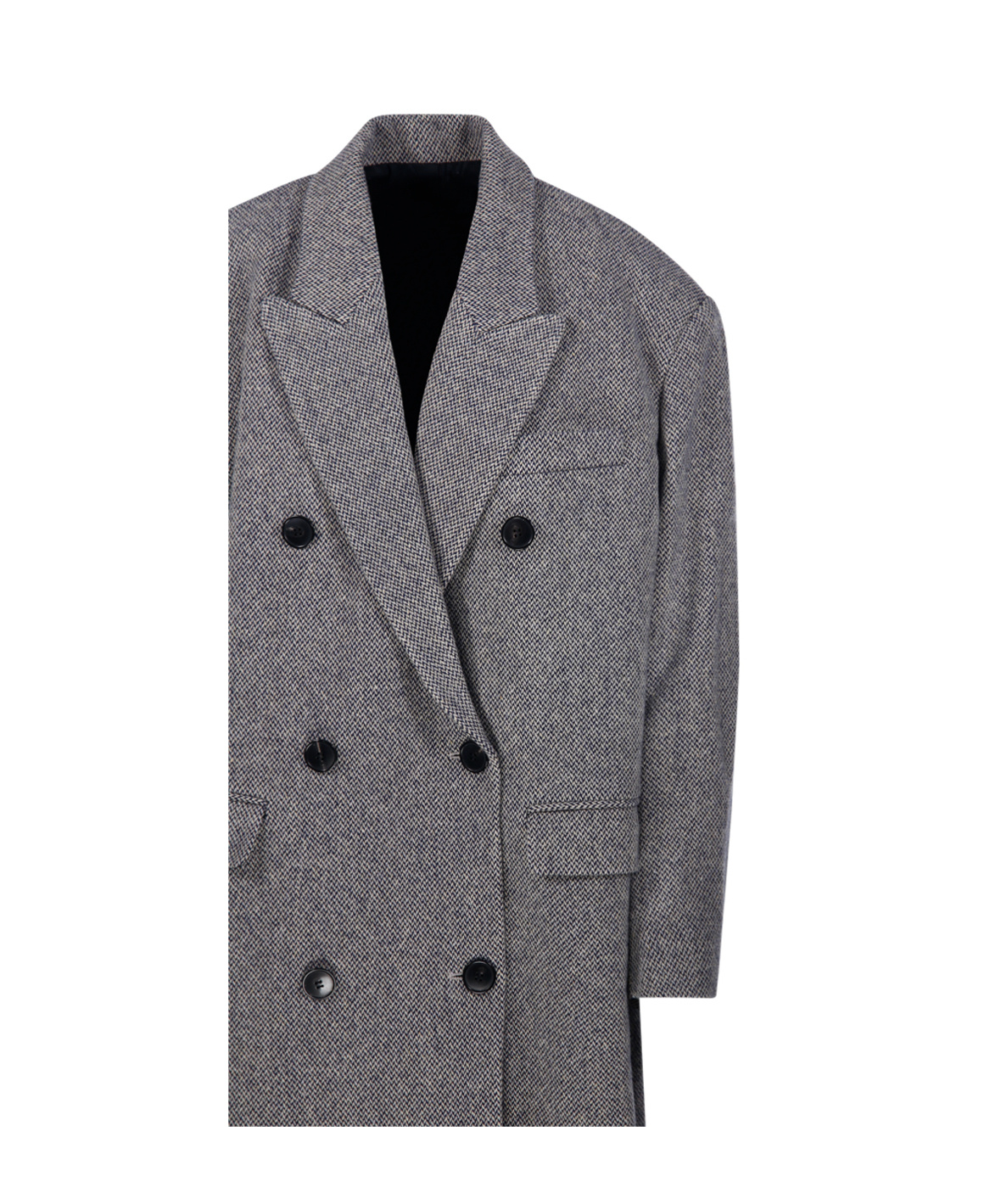 Isabel Marant Étoile Double Breasted Coat In Gray